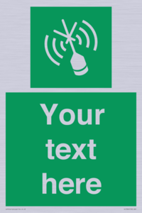 Custom sign safe condition Emergency position beacon